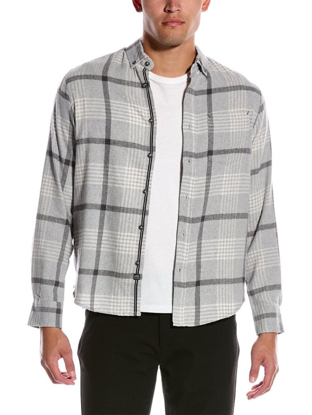 Report Collection Heritage Grey Flannel Shirt